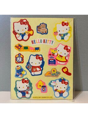 Vintage Sanrio 1987 Artbloom Hello Kitty Neon Stickers